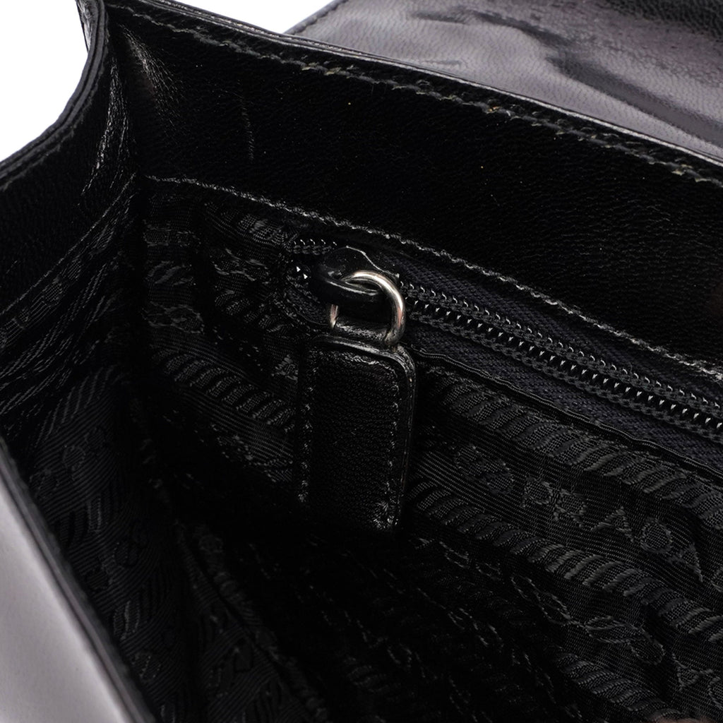 1990's Black Calfskin Shoulder Bag