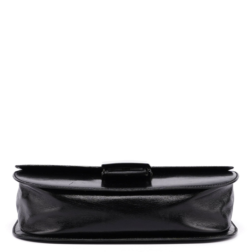 1990's Black Calfskin Shoulder Bag