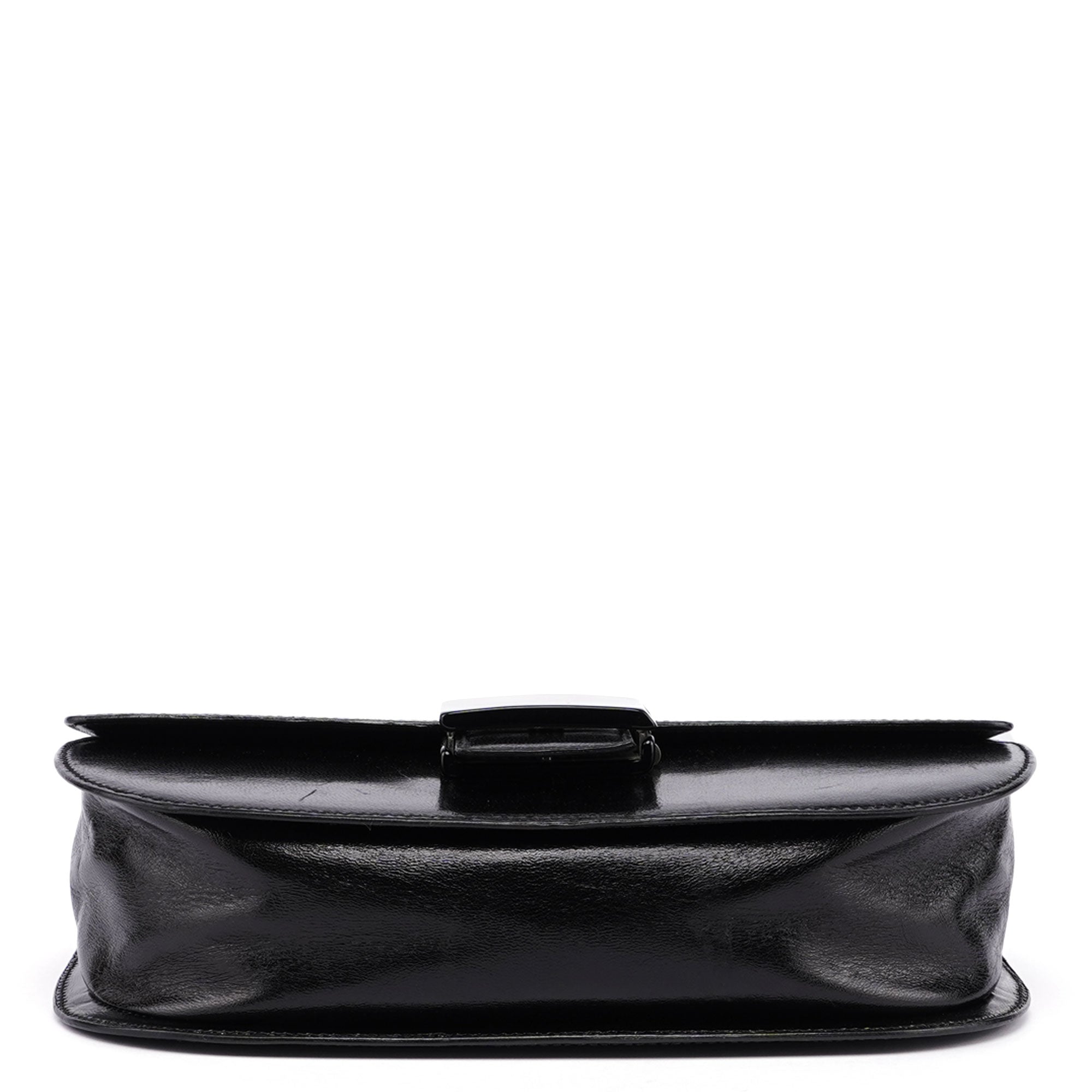 1990's Black Calfskin Shoulder Bag