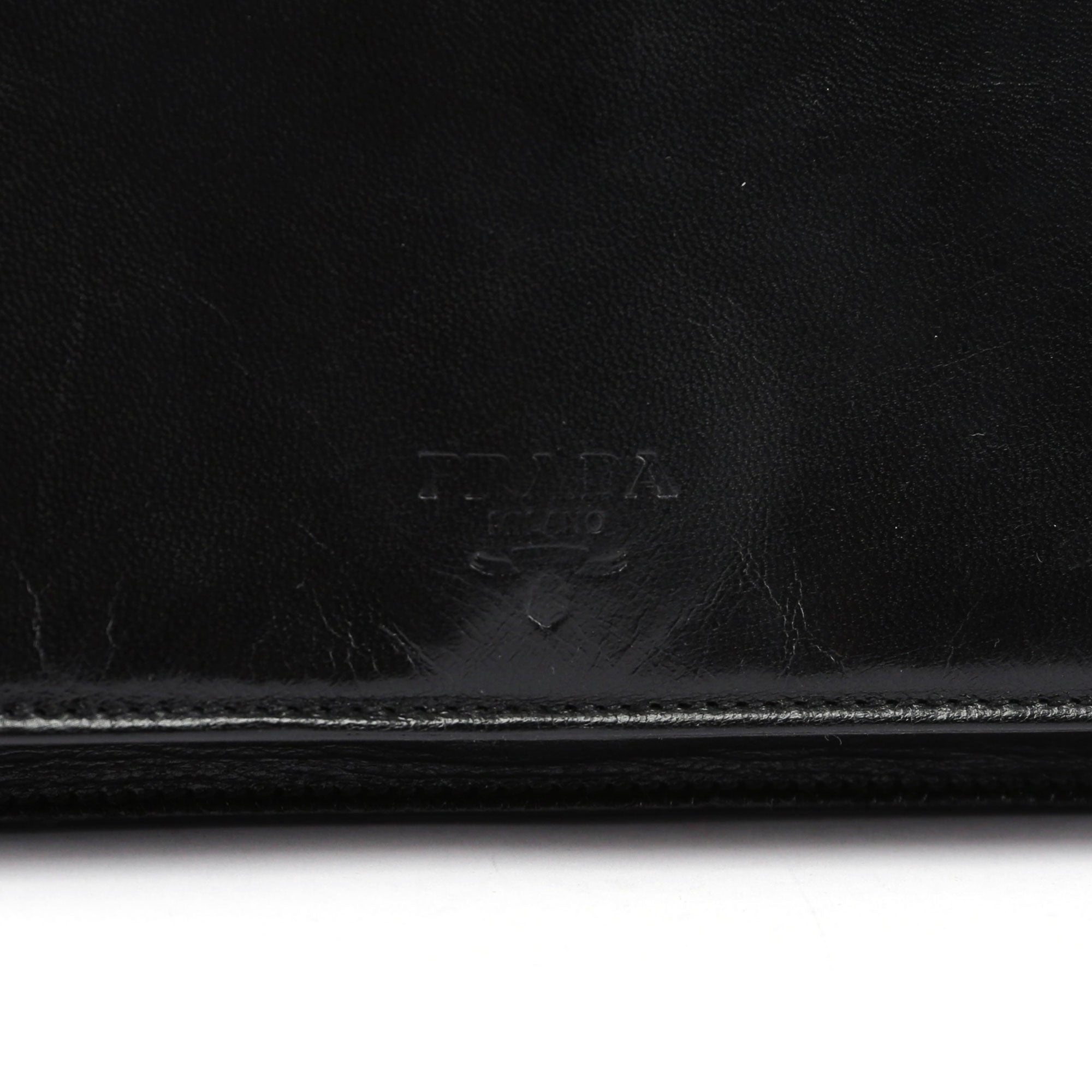 1990's Black Vitello Plastic Shoulder Bag
