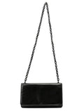 1990's Black Vitello Plastic Shoulder Bag