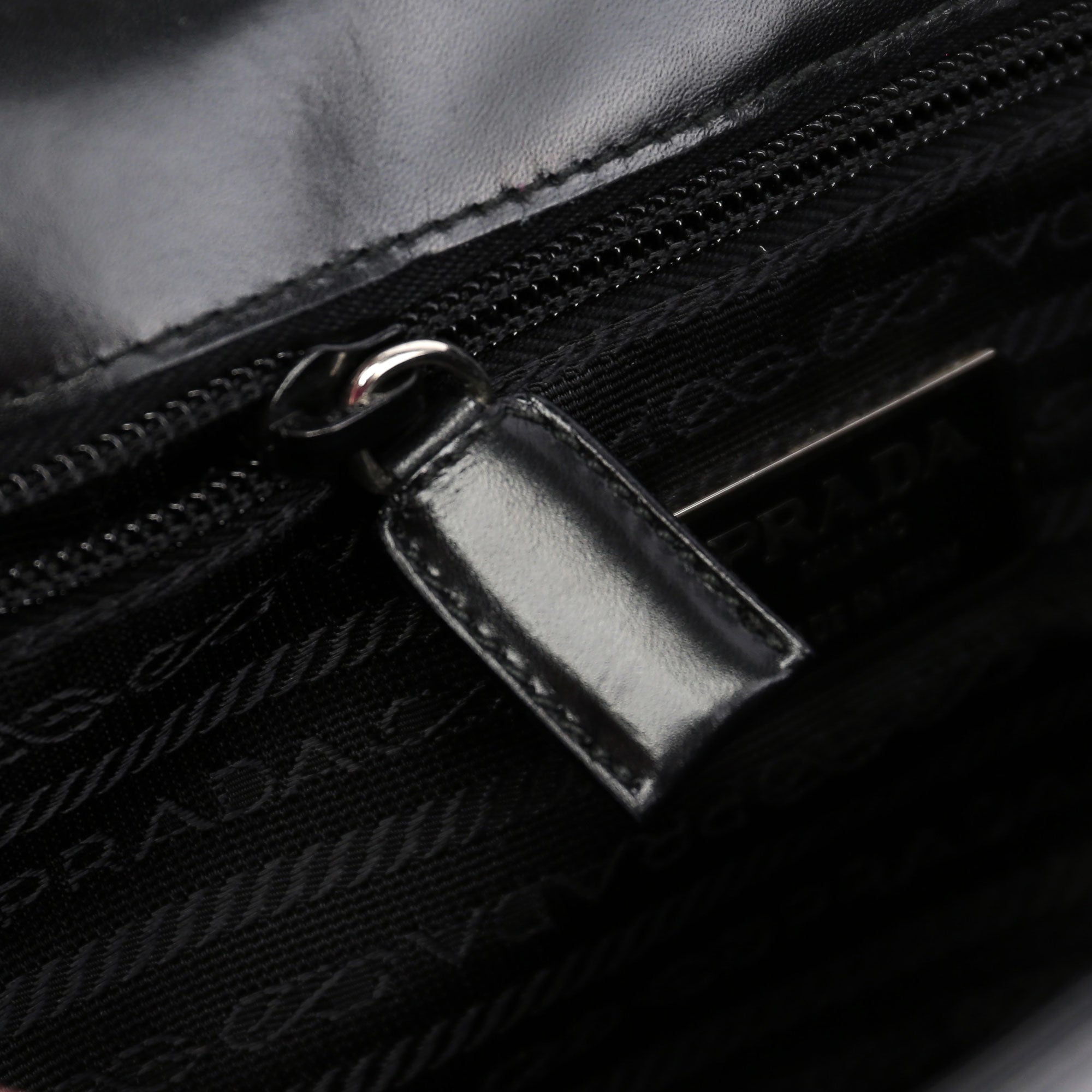 1990's Black Vitello Shoulder Bag