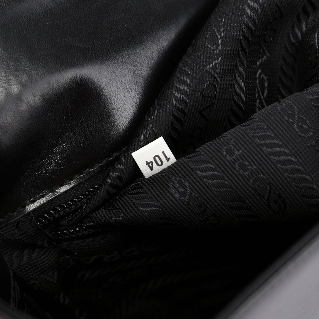 1990's Black Vitello Shoulder Bag