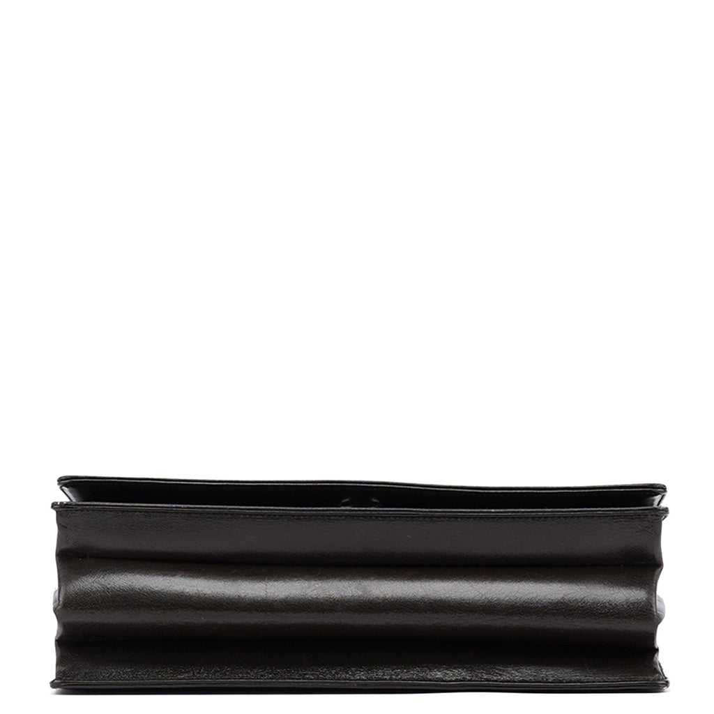 1990's Dark Brown Vitello Shoulder Bag