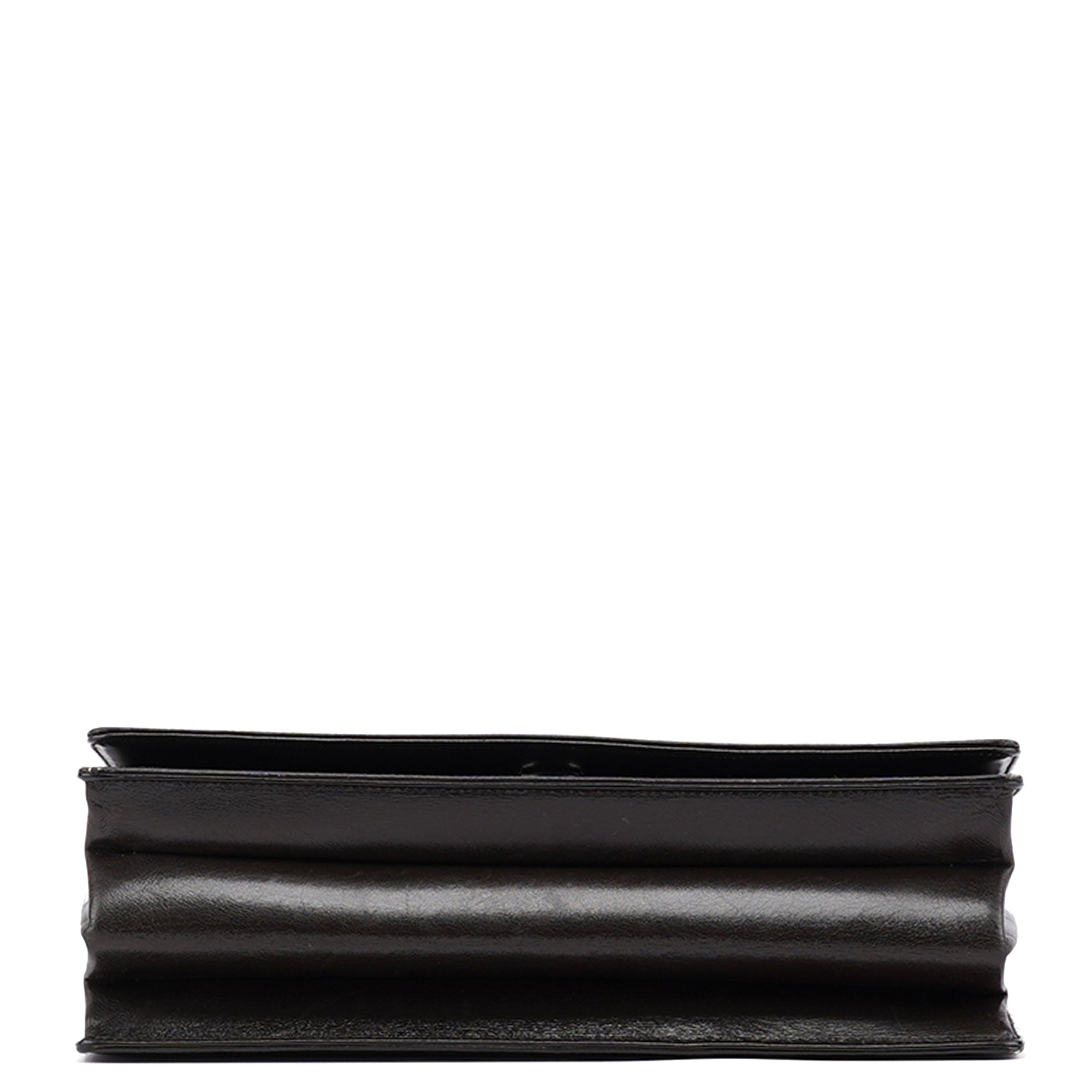 1990's Dark Brown Vitello Shoulder Bag