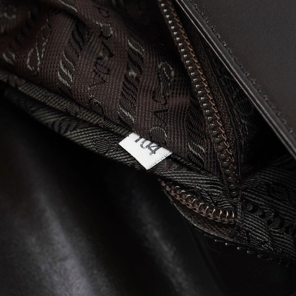 1990's Dark Brown Vitello Shoulder Bag