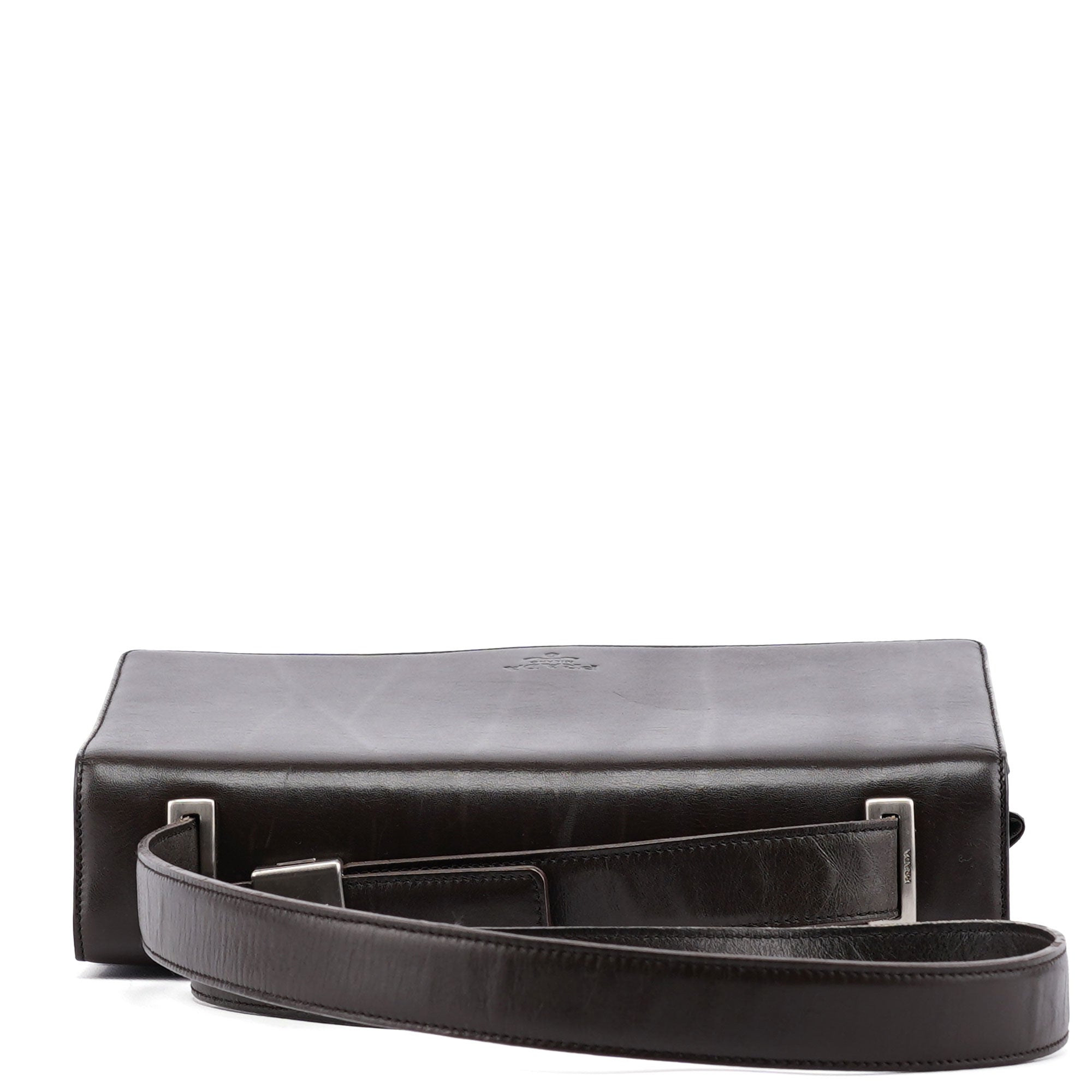1990's Dark Brown Vitello Shoulder Bag