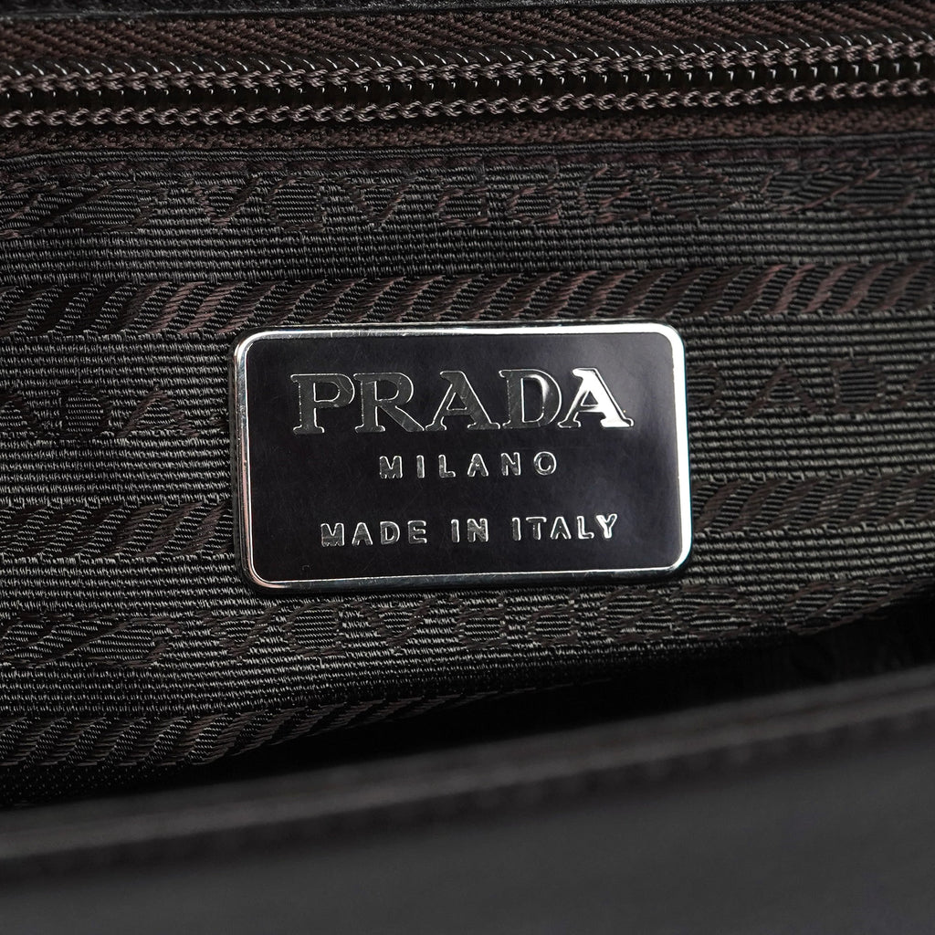 1990's Dark Brown Vitello Shoulder Bag