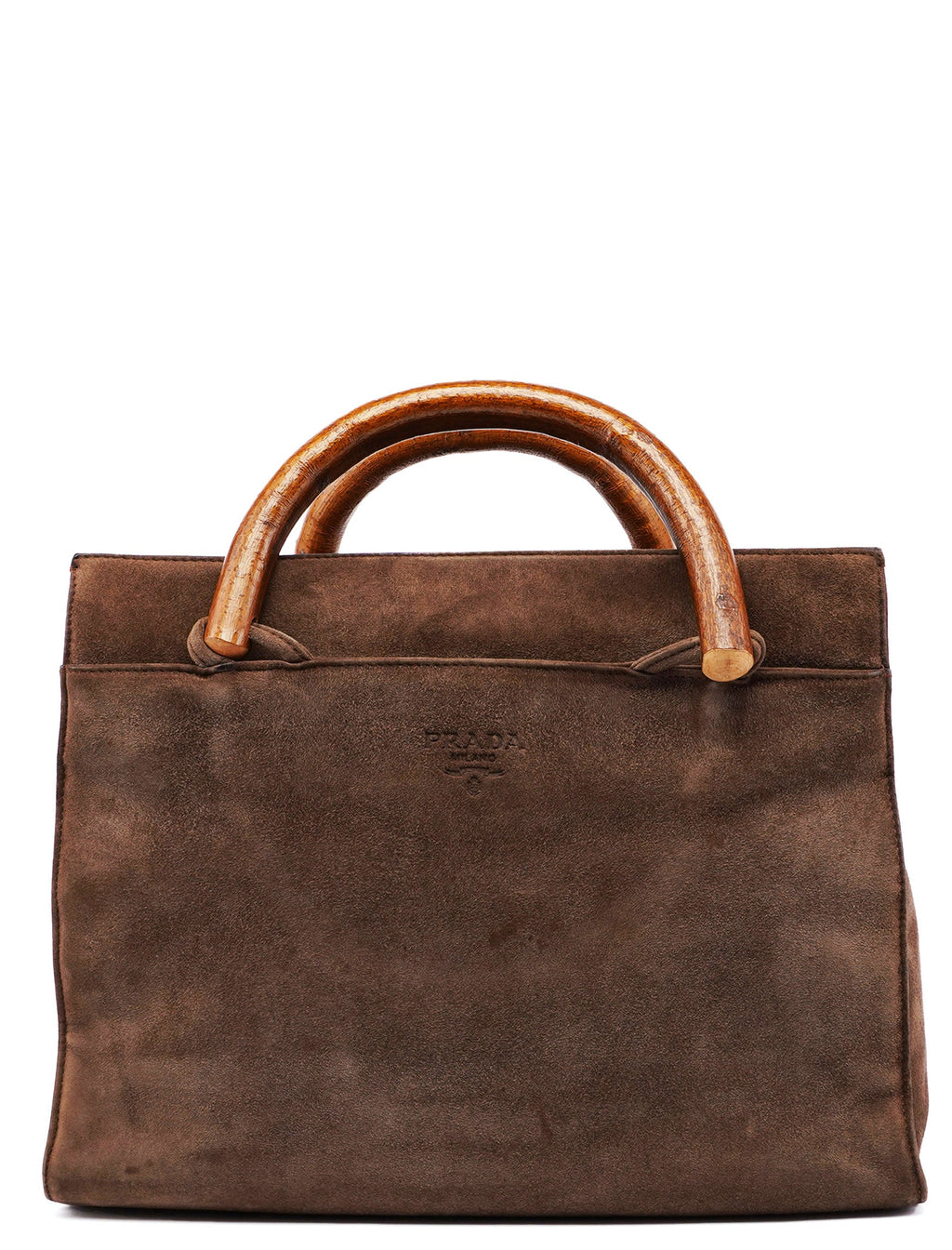 1990's Suede Wood Handle Bag