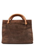 1990's Suede Wood Handle Bag