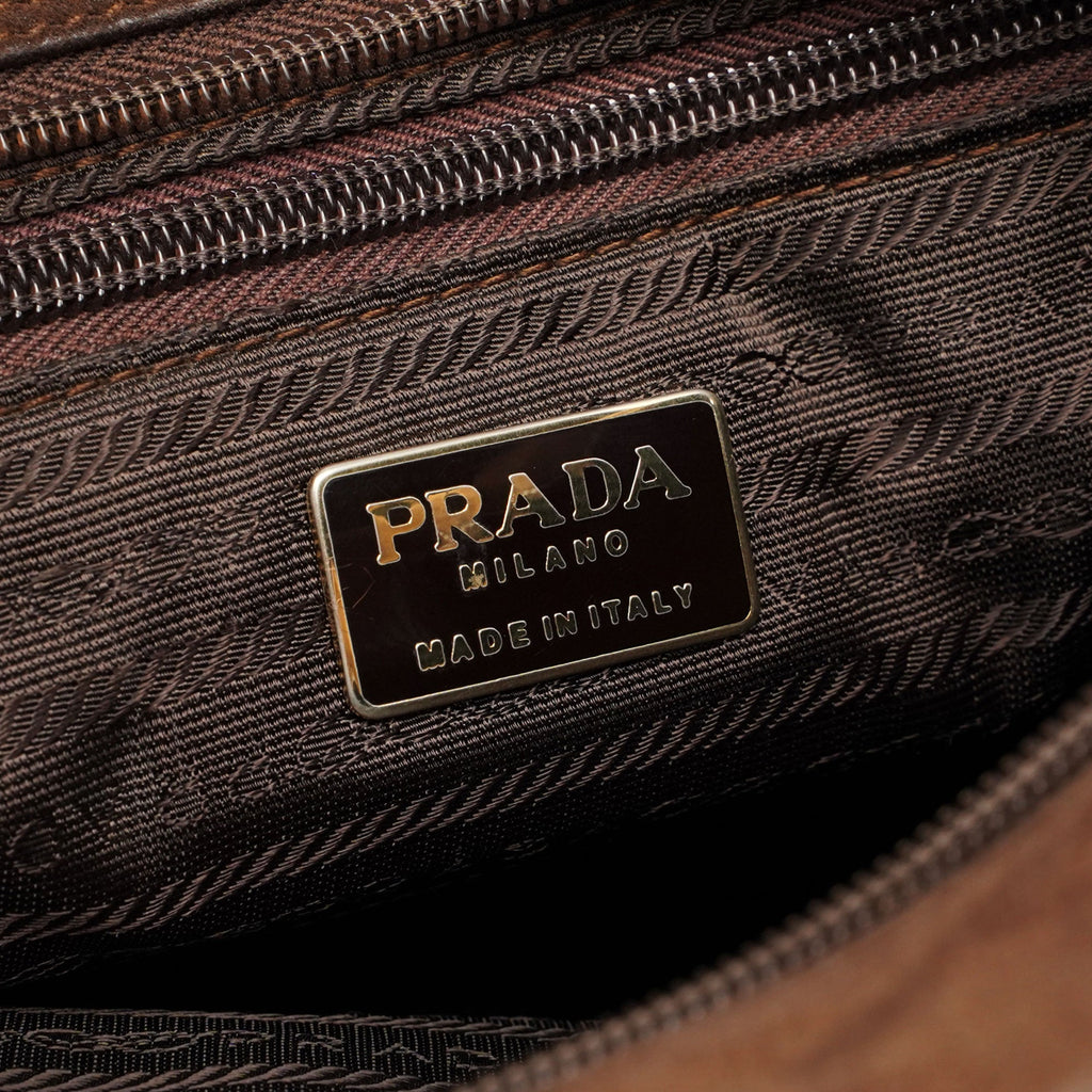 1990's Suede Wood Handle Bag
