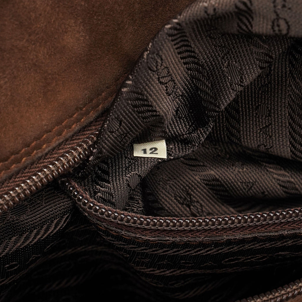 1990's Suede Wood Handle Bag