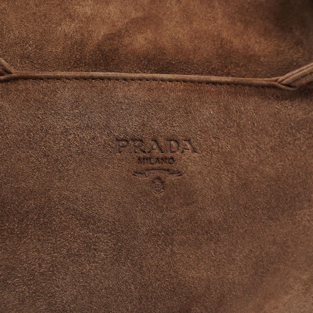 1990's Suede Wood Handle Bag