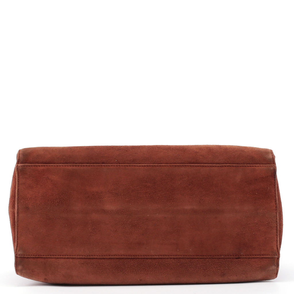 1990's Suede Wood Handle Bag