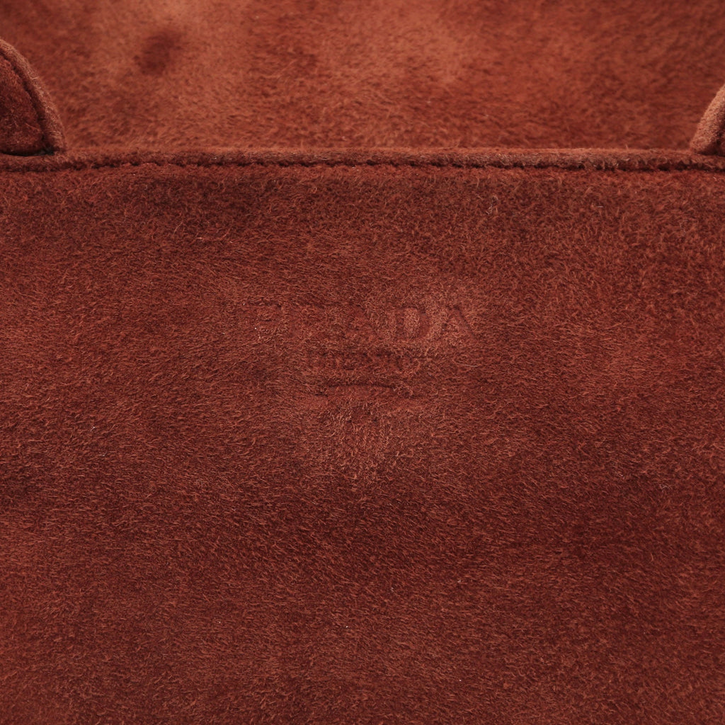 1990's Suede Wood Handle Bag