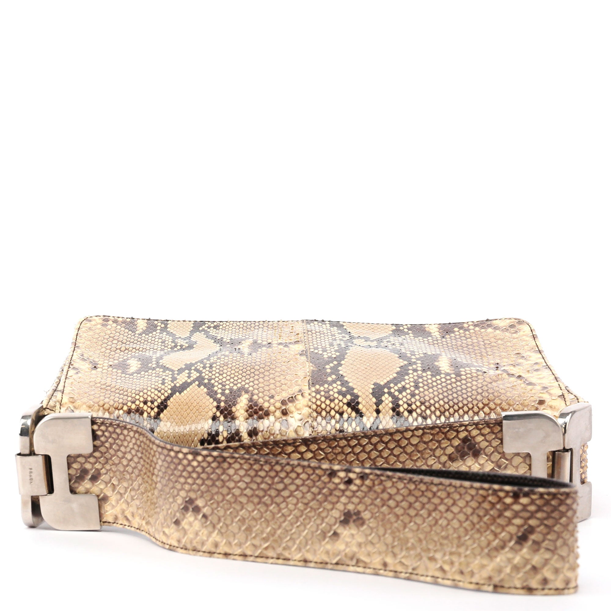 1990's Yellow Python Skin Shoulder Bag