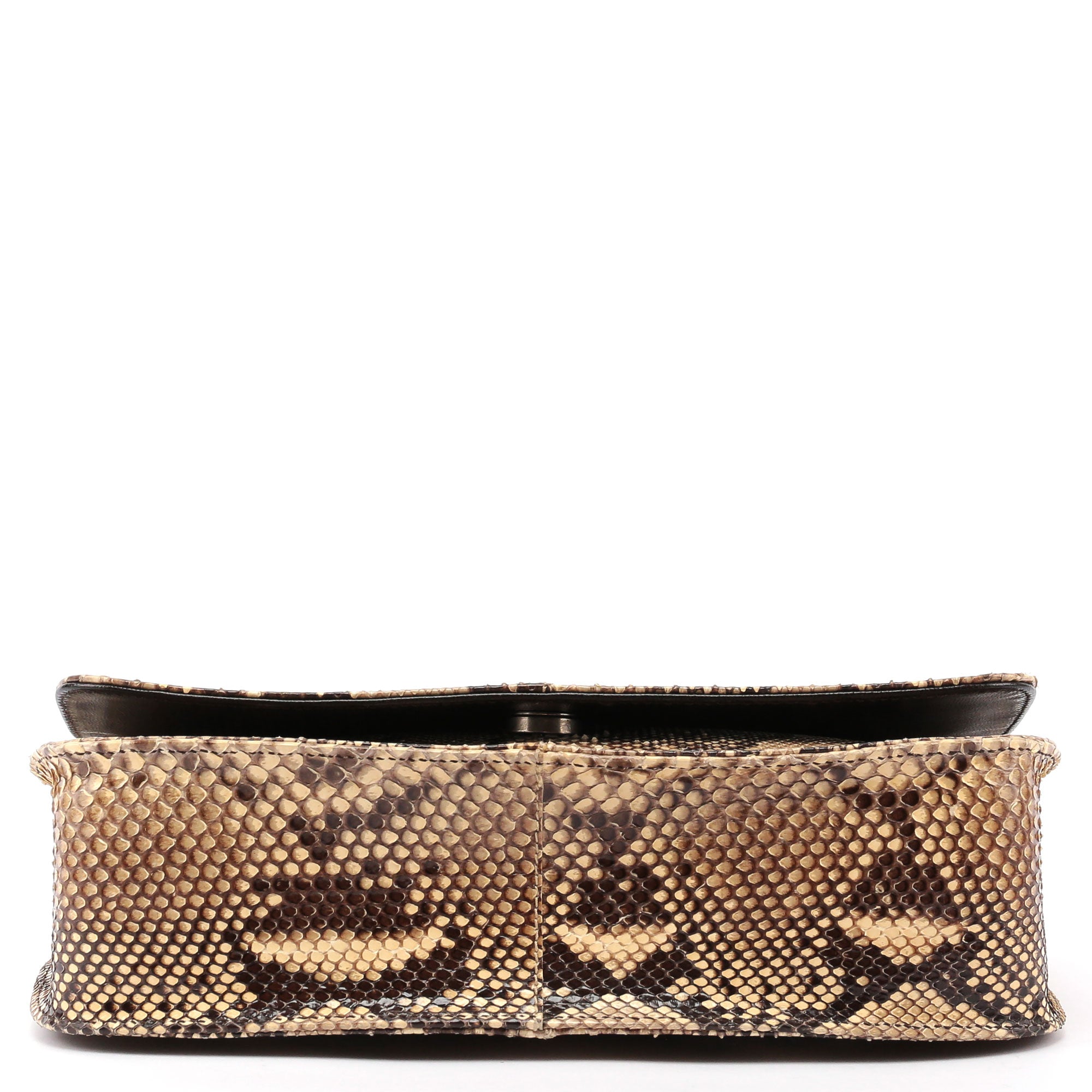 1990's Yellow Python Skin Shoulder Bag