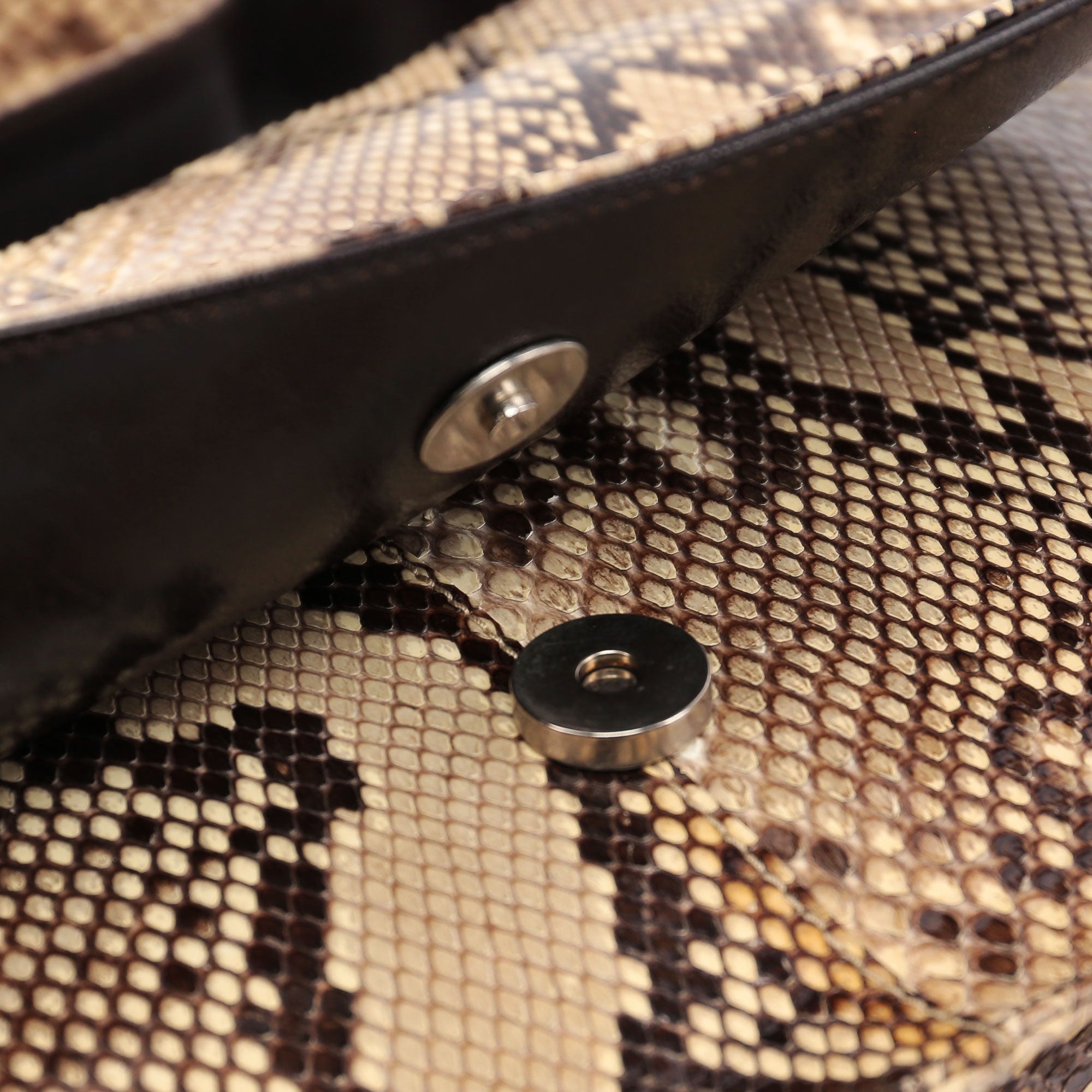 1990's Yellow Python Skin Shoulder Bag