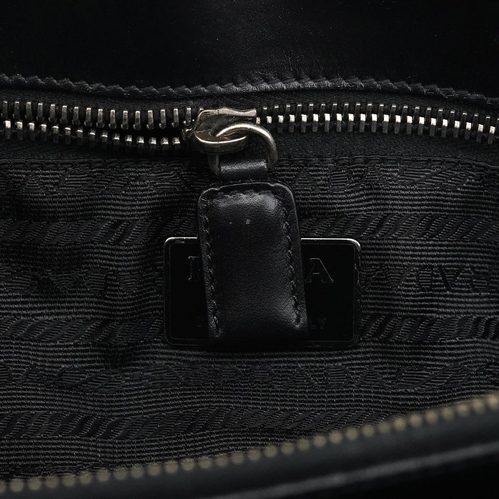 1995 Black Leather Nappa Sport Tote Bag
