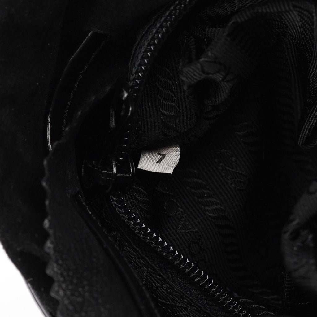 1995 Black Spazzolato Bucket Bag