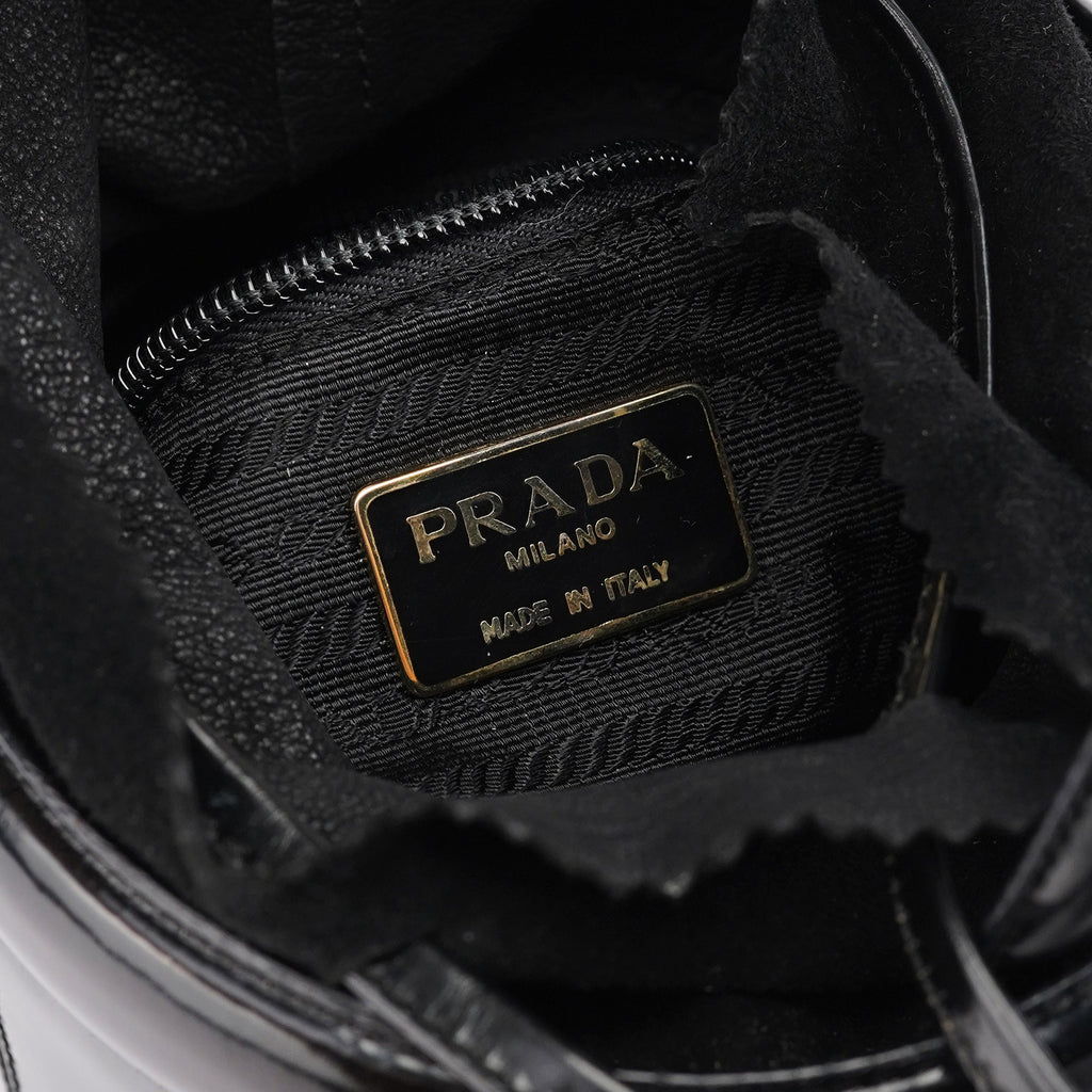 1995 Black Spazzolato Bucket Bag