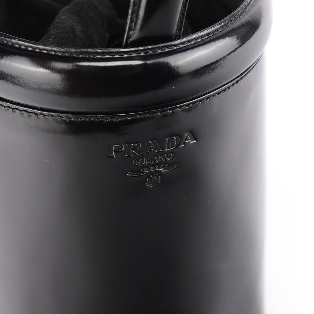 1995 Black Spazzolato Bucket Bag