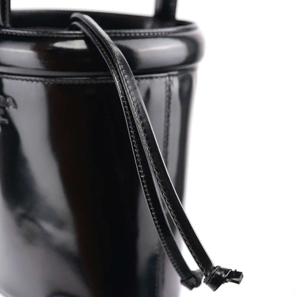 1995 Black Spazzolato Bucket Bag