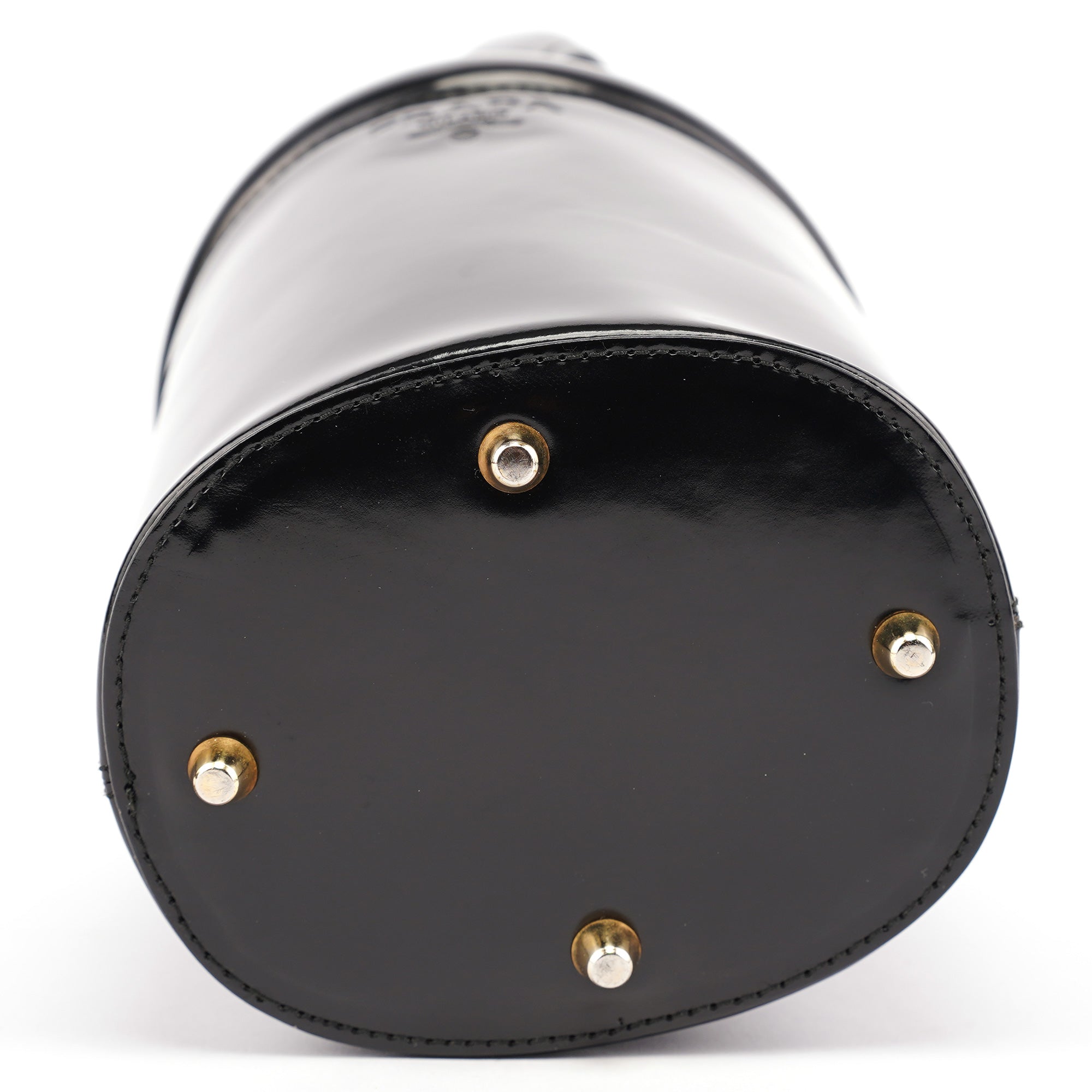 1995 Black Spazzolato Bucket Bag