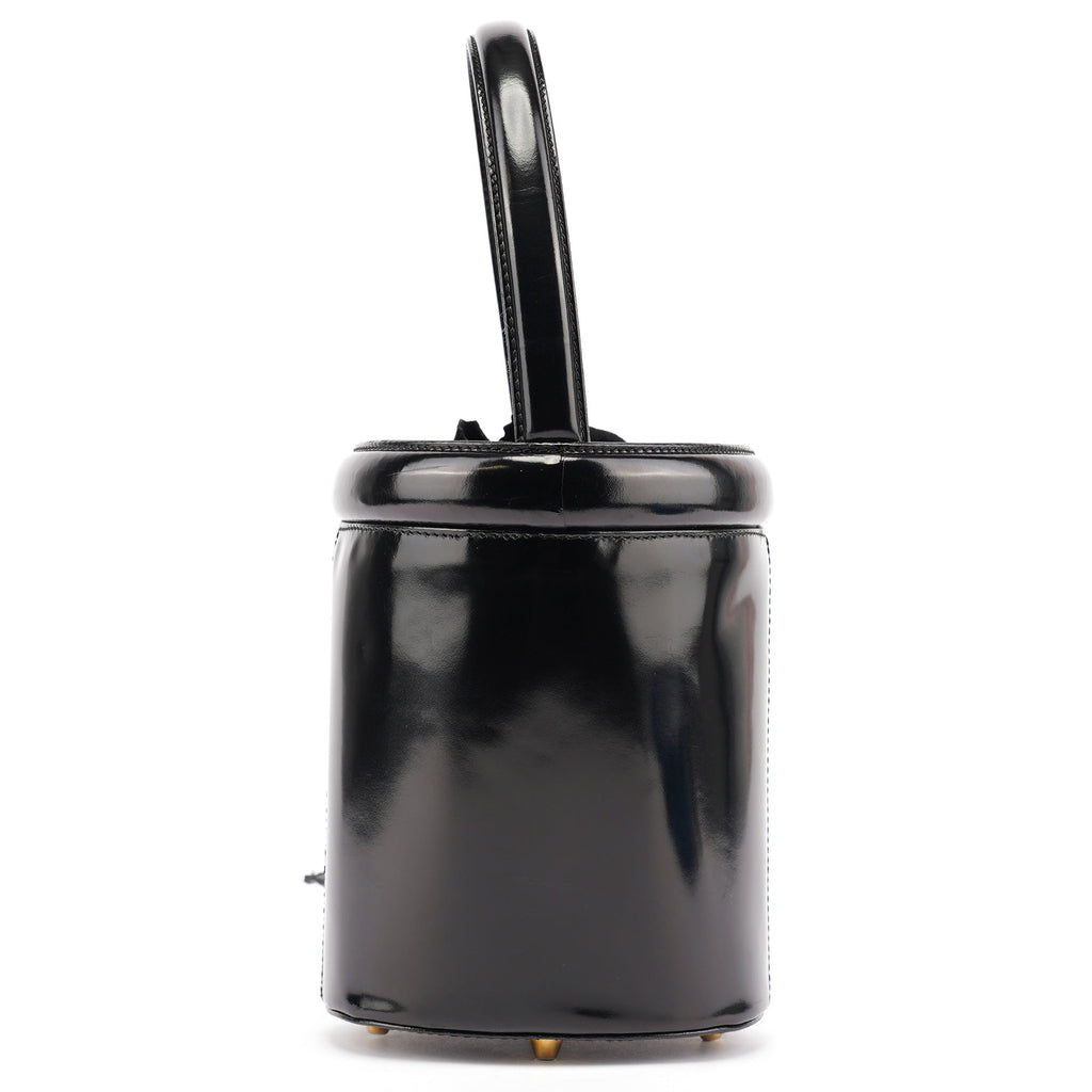 1995 Black Spazzolato Bucket Bag
