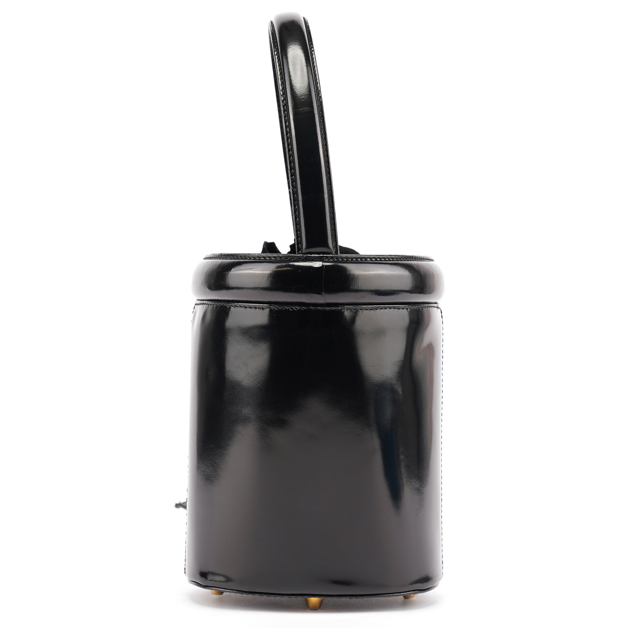 1995 Black Spazzolato Bucket Bag