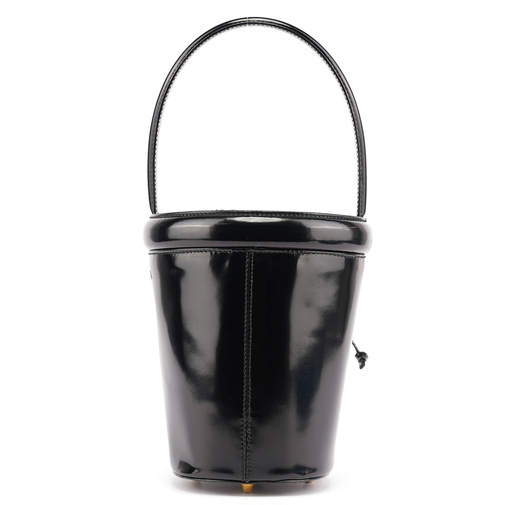1995 Black Spazzolato Bucket Bag