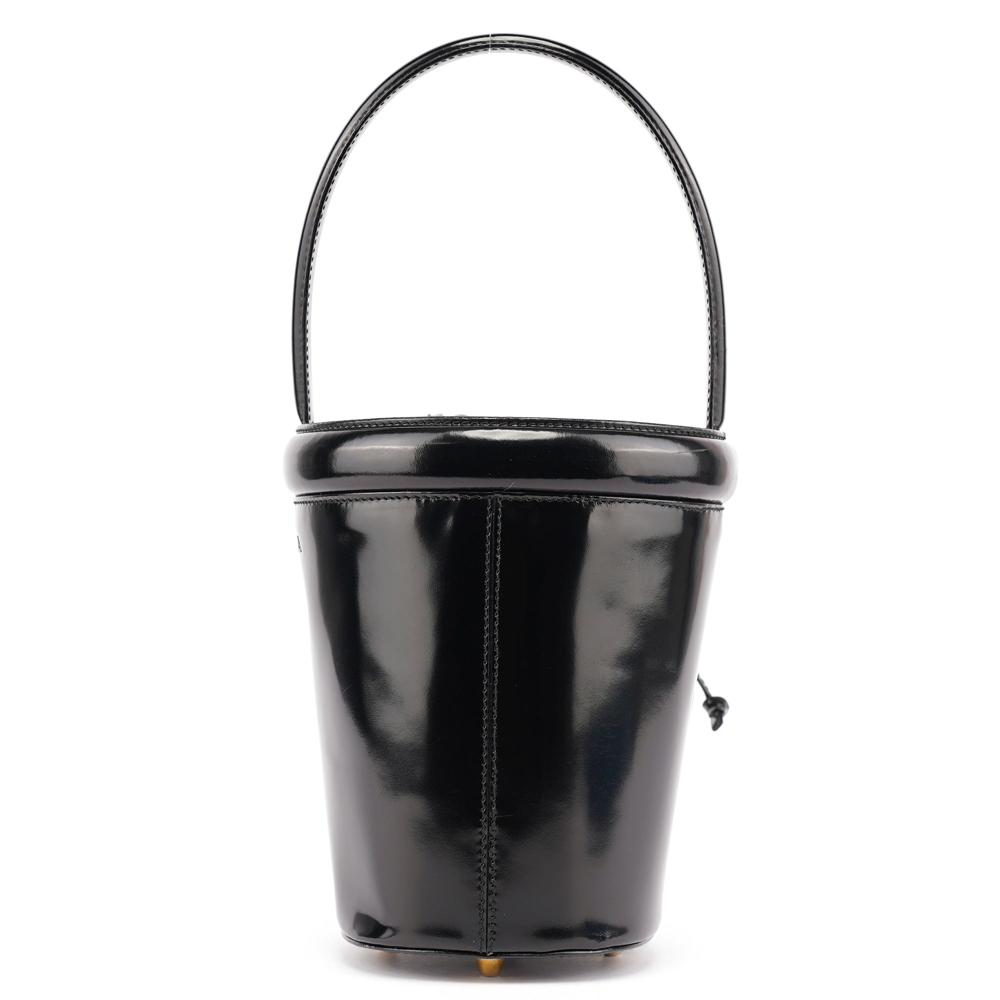 1995 Black Spazzolato Bucket Bag