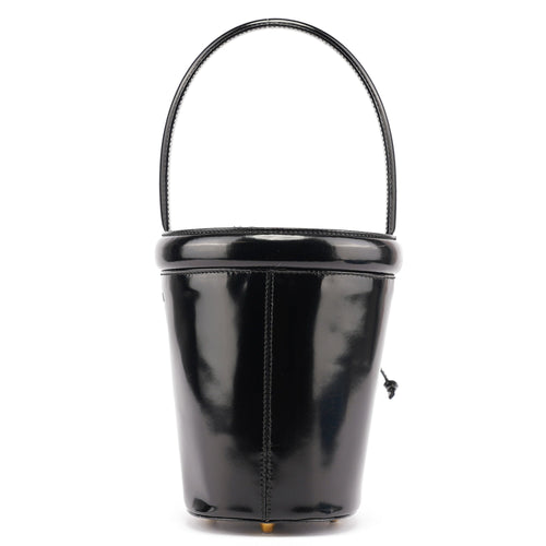 1995 Black Spazzolato Bucket Bag