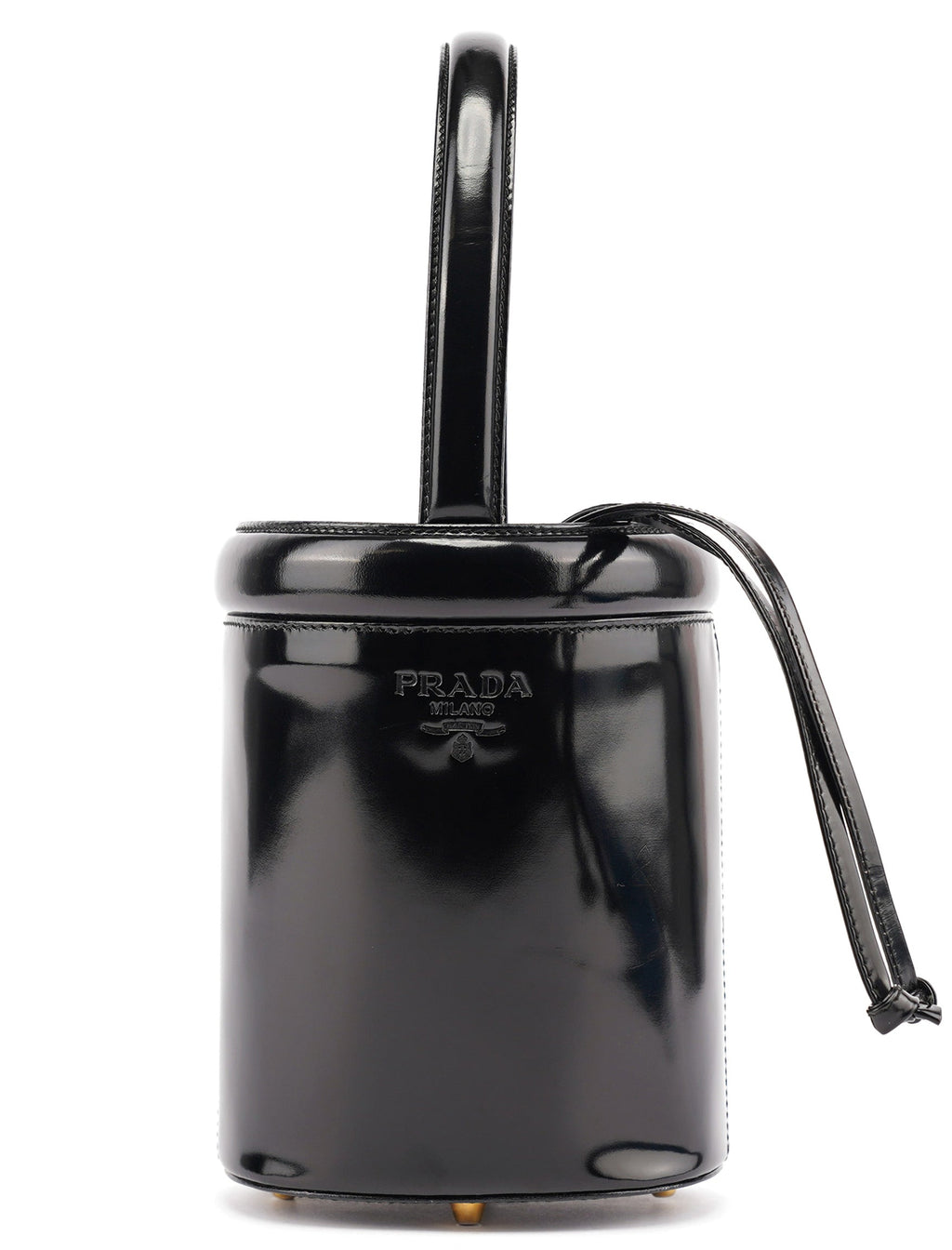 1995 Black Spazzolato Bucket Bag