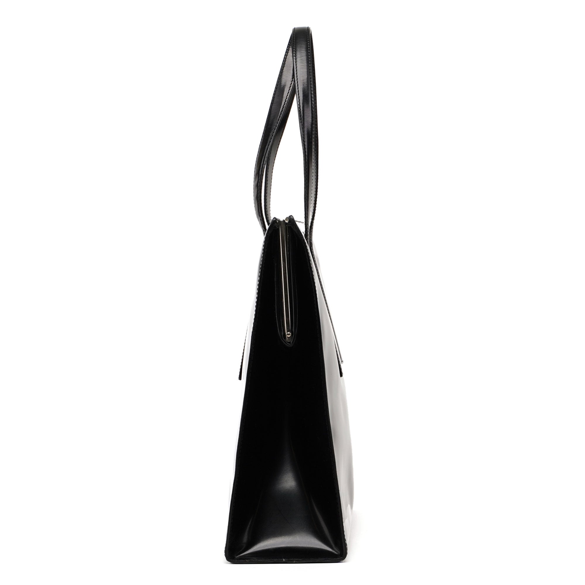 1995 Black Spazzolato Clutch Tote Bag
