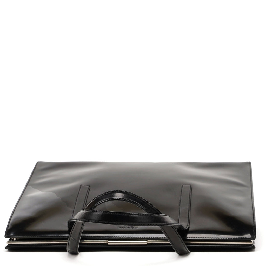 1995 Black Spazzolato Clutch Tote Bag
