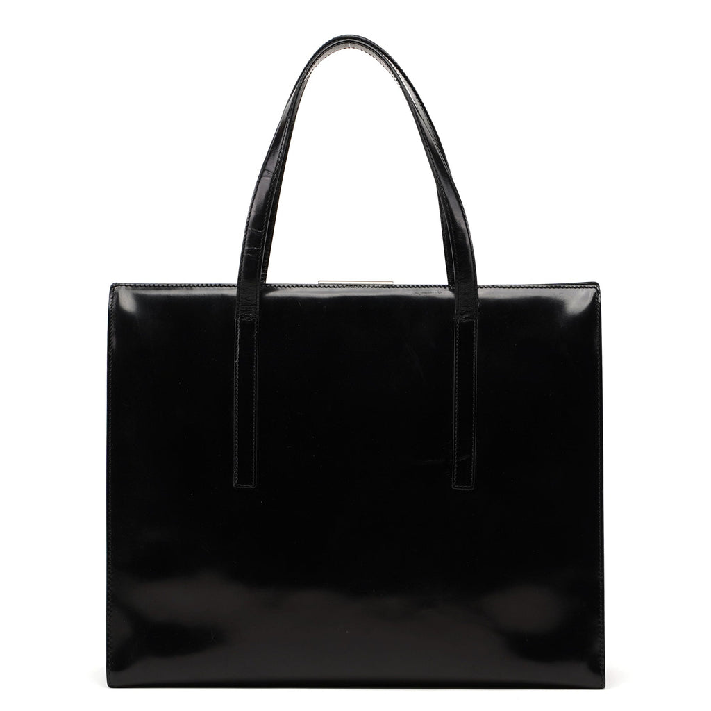 1995 Black Spazzolato Clutch Tote Bag