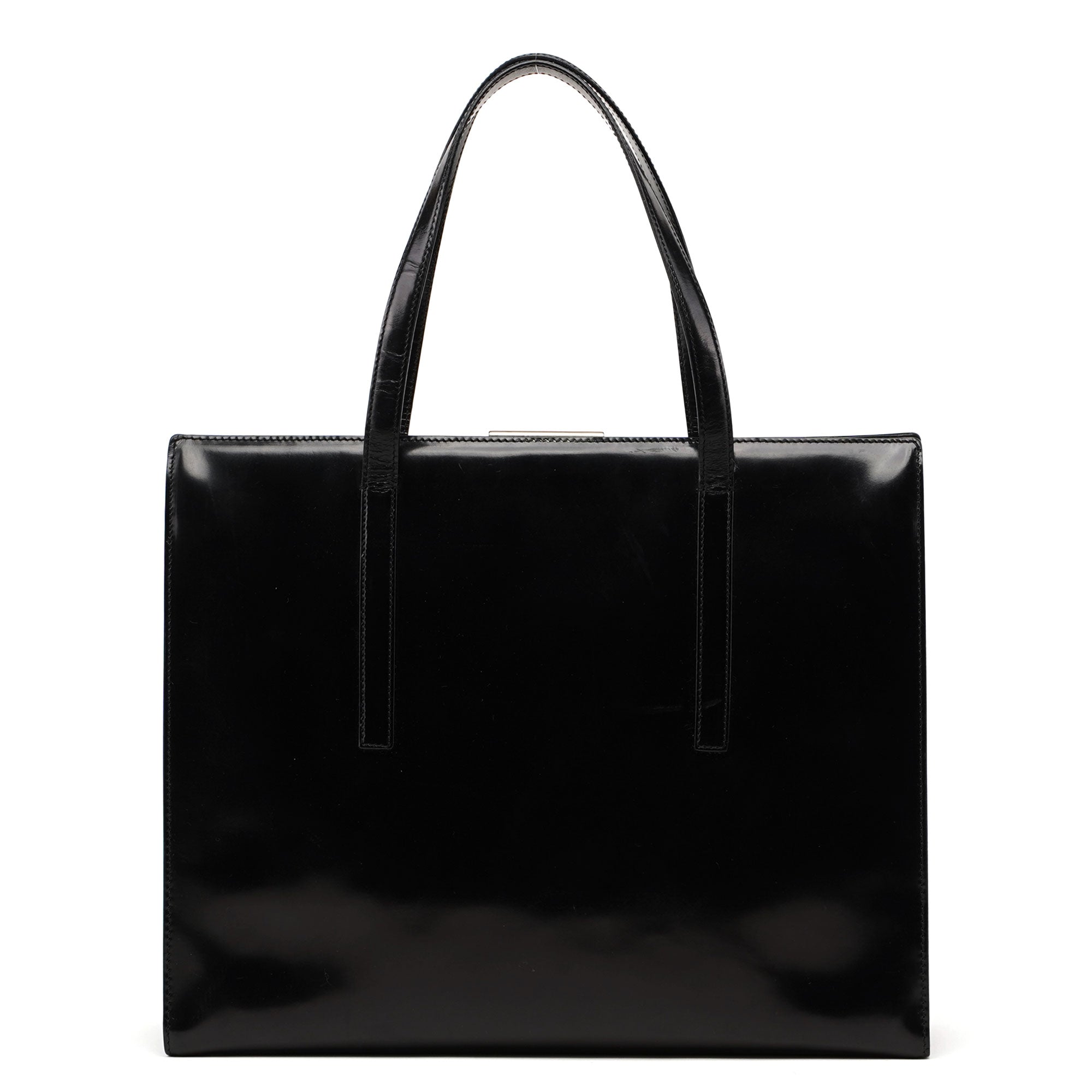 1995 Black Spazzolato Clutch Tote Bag