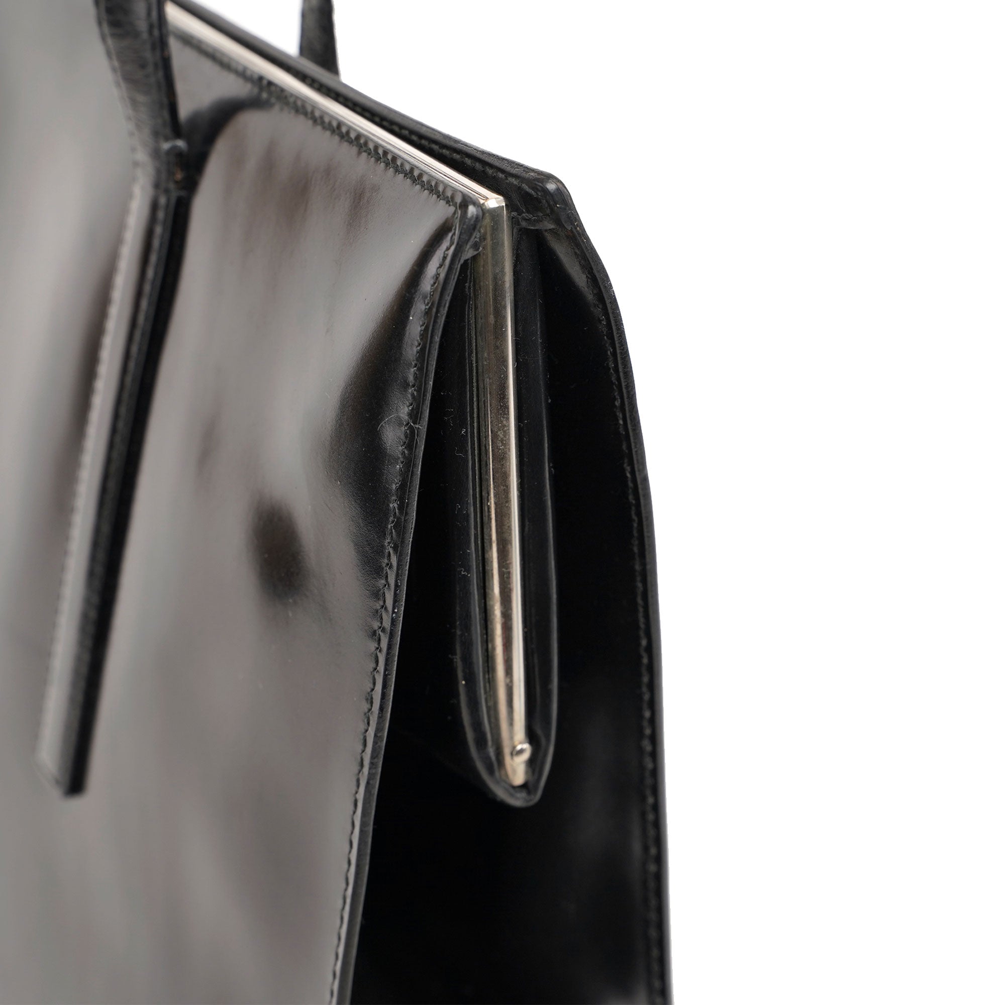1995 Black Spazzolato Clutch Tote Bag