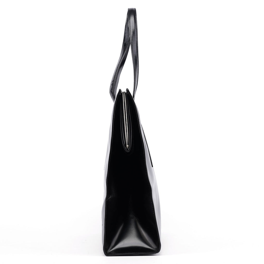 1995 Black Spazzolato Clutch Tote Bag