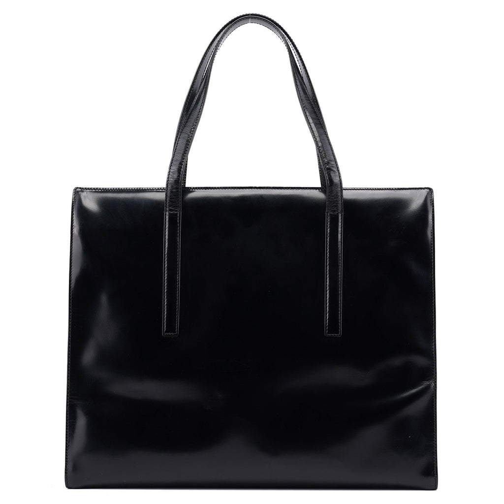 1995 Black Spazzolato Clutch Tote Bag