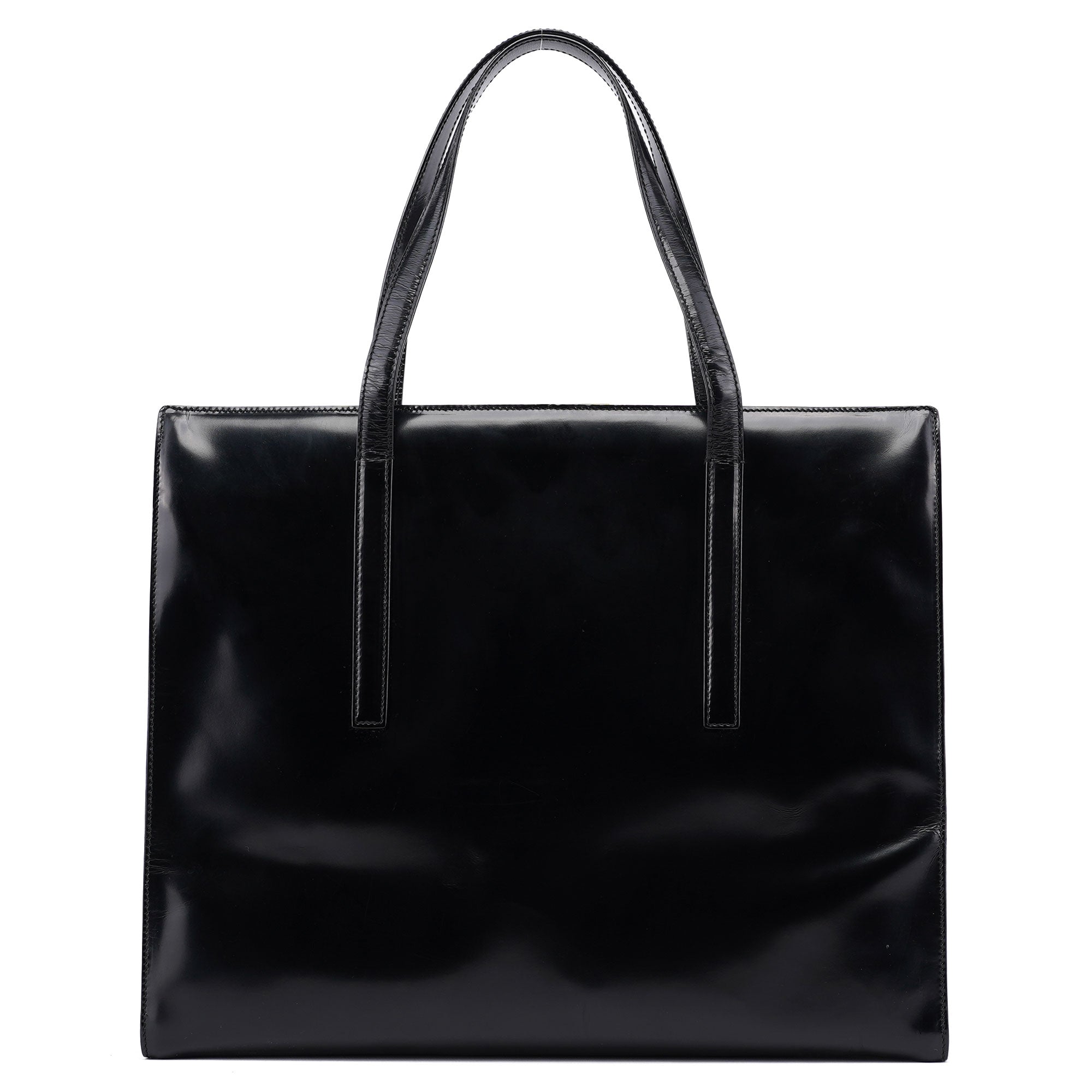 1995 Black Spazzolato Clutch Tote Bag