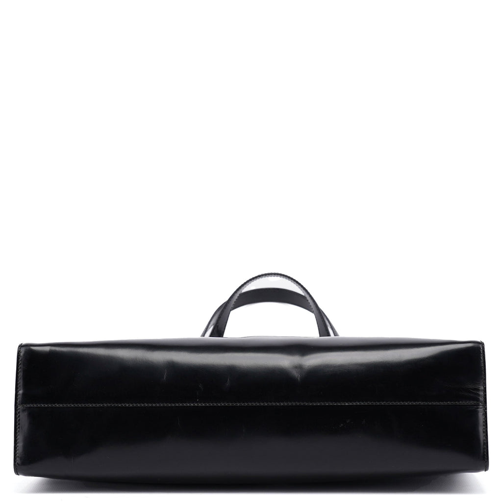1995 Black Spazzolato Clutch Tote Bag