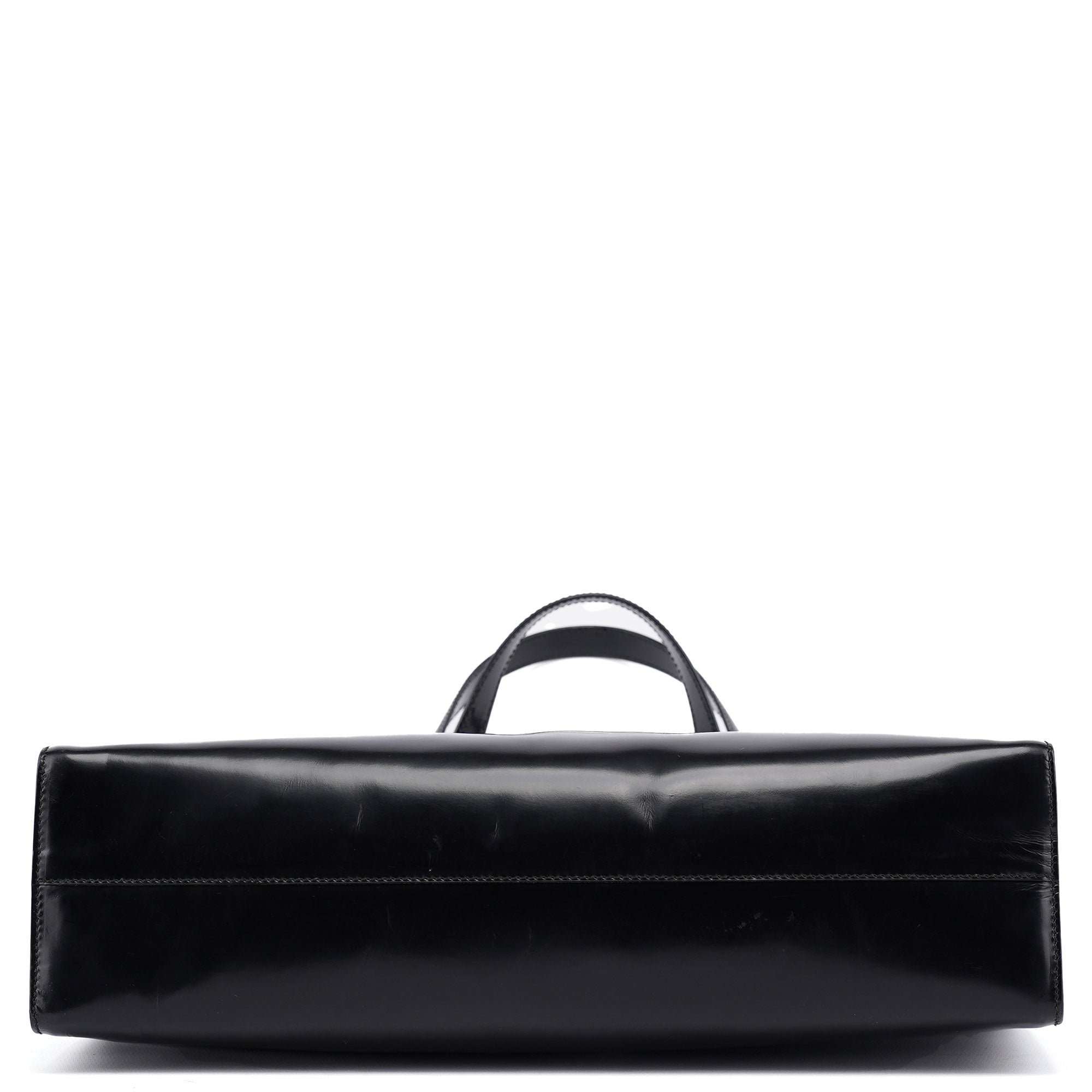 1995 Black Spazzolato Clutch Tote Bag