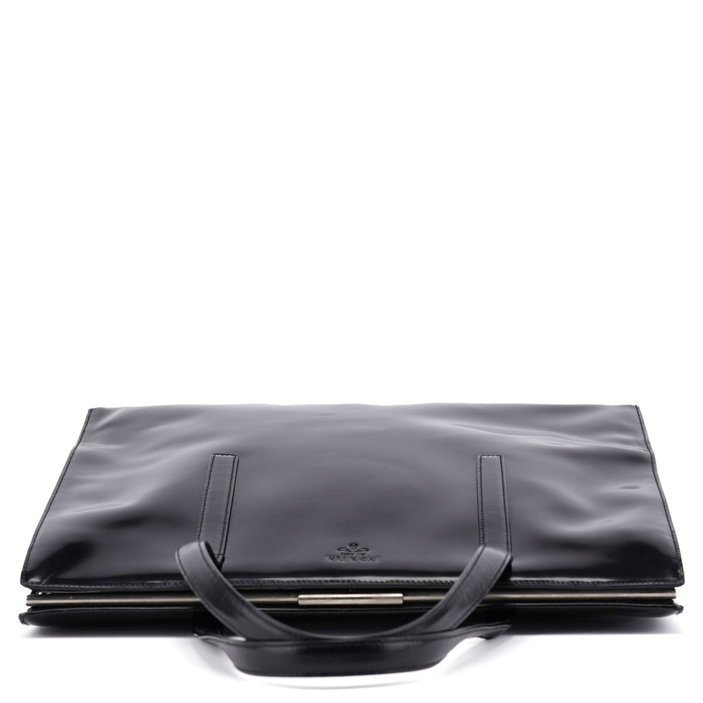 1995 Black Spazzolato Clutch Tote Bag