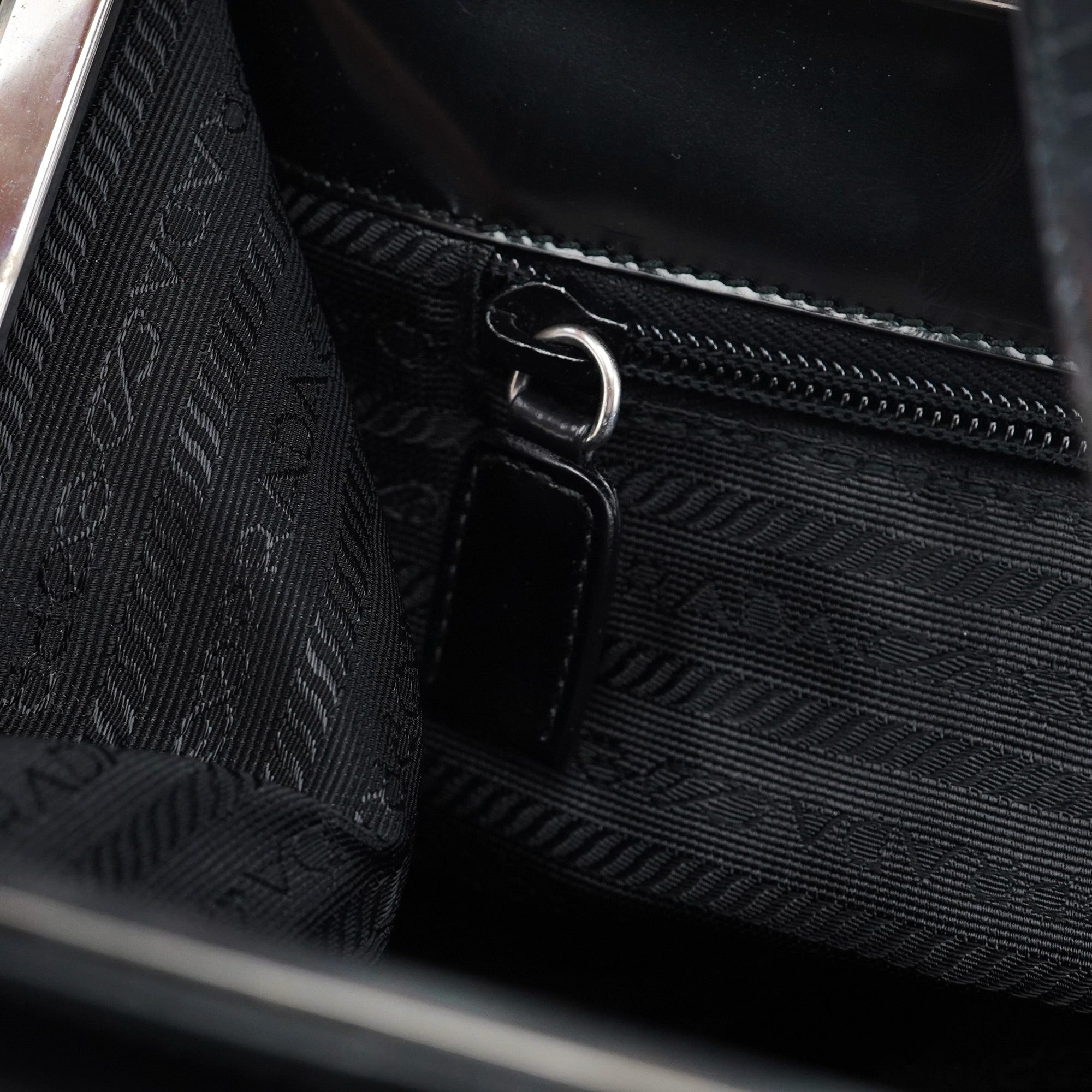 1995 Black Spazzolato Clutch Tote Bag