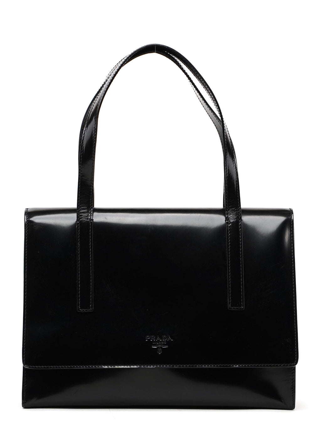 1995 Black Spazzolato Flap Bag