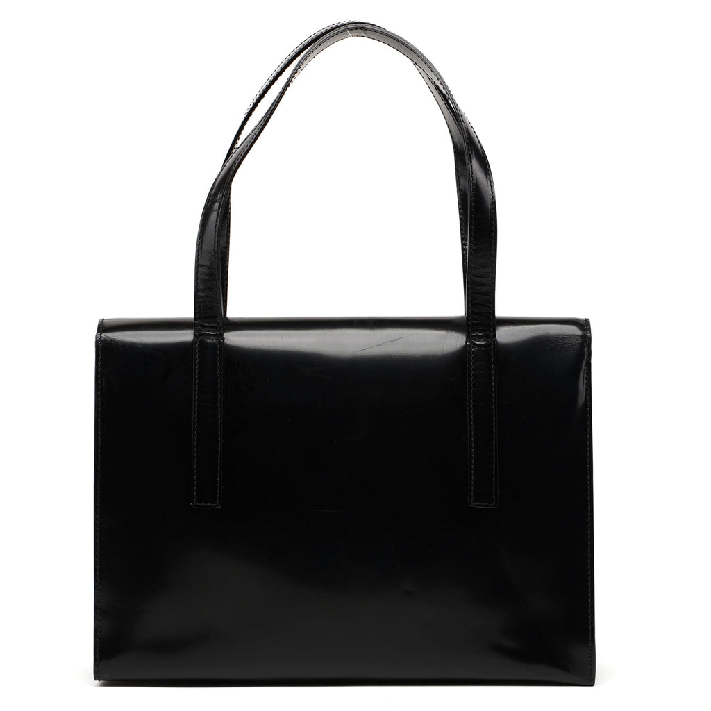 1995 Black Spazzolato Flap Bag