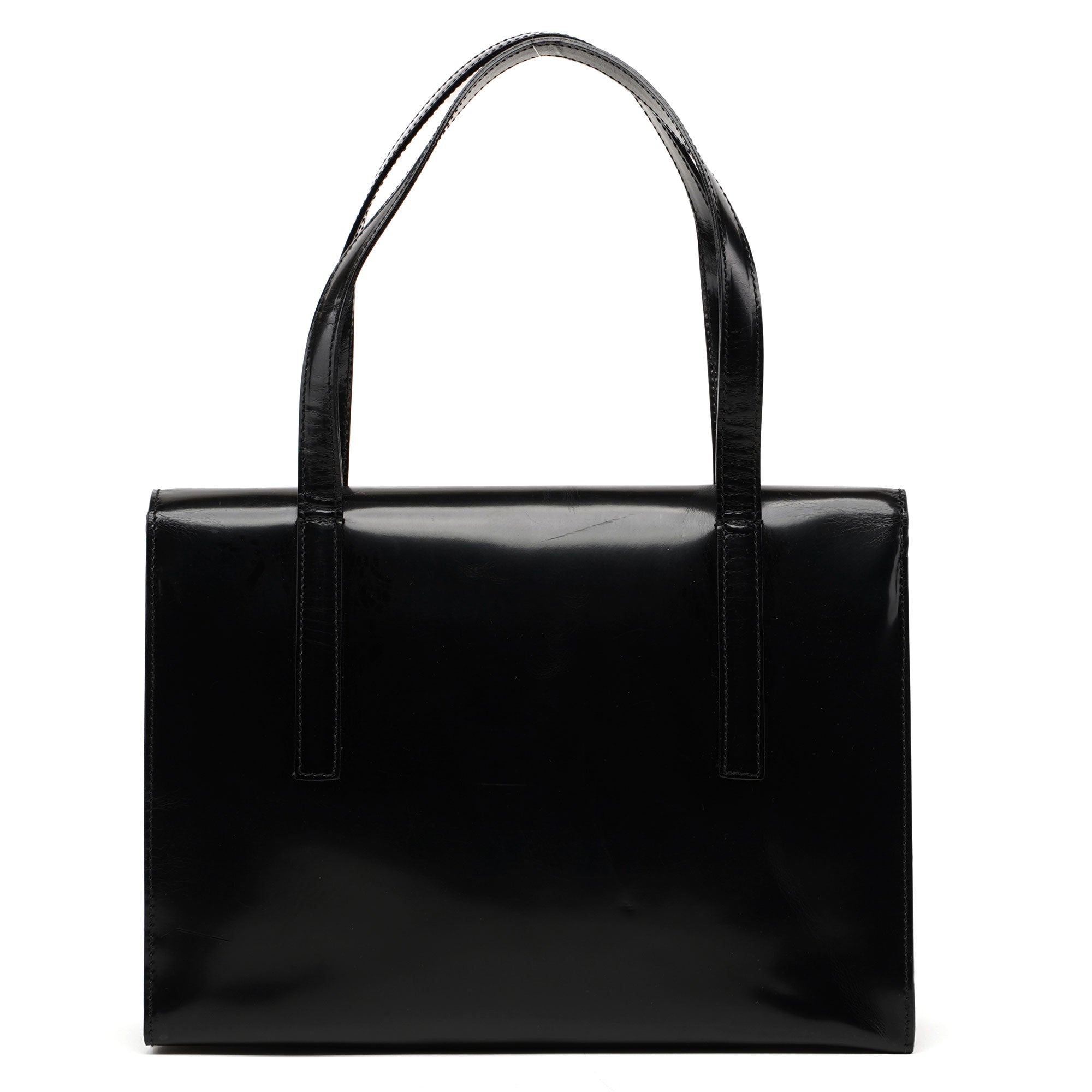1995 Black Spazzolato Flap Bag