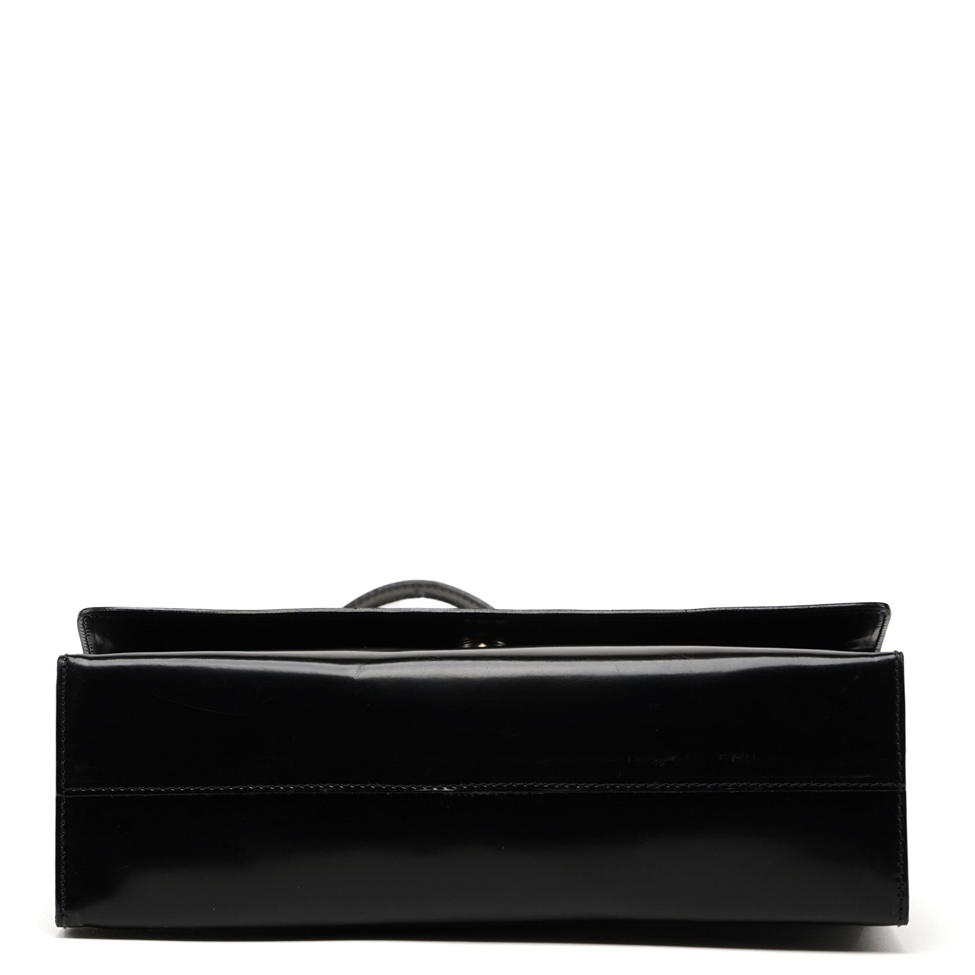 1995 Black Spazzolato Flap Bag